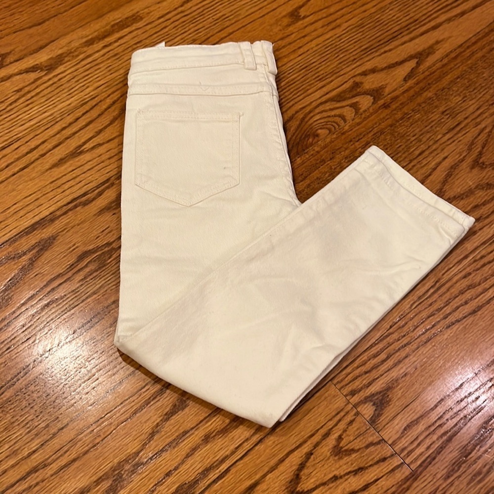 NWT Jacadi Girl’s Cream Jeans Size 6A